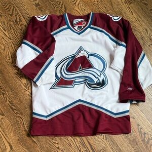 Colorado Avalanche Pro Player Burgundy and White Jersey
